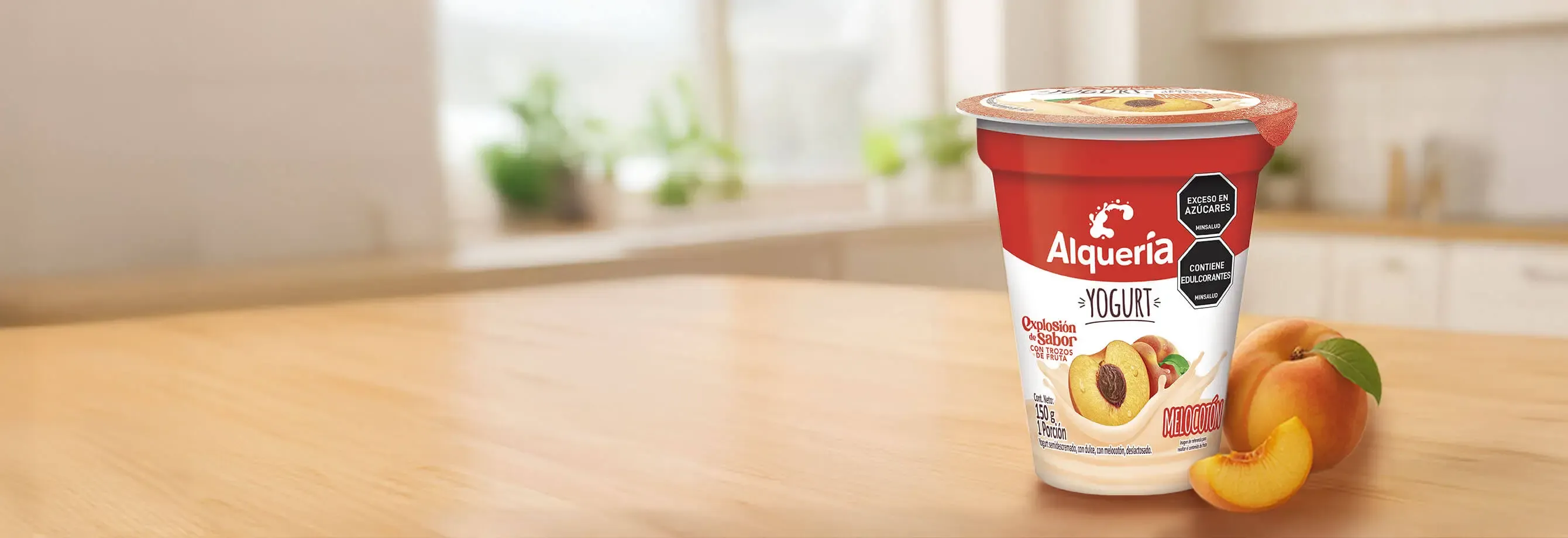 Yogurt Melocoton Banner