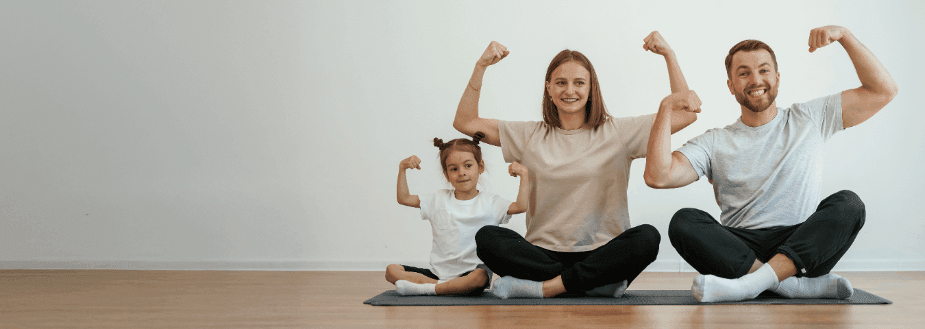 Familia con buena nutrición