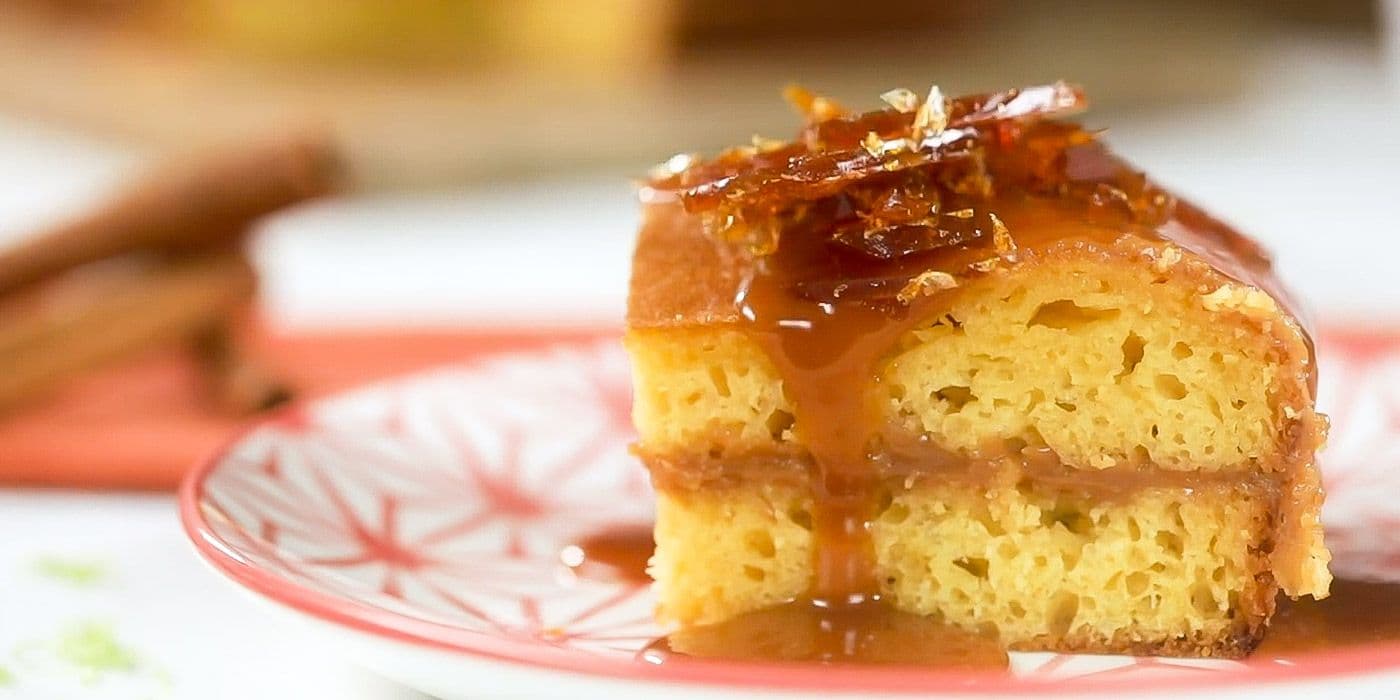 Torta con Crema de leche Alquería con caramelo
