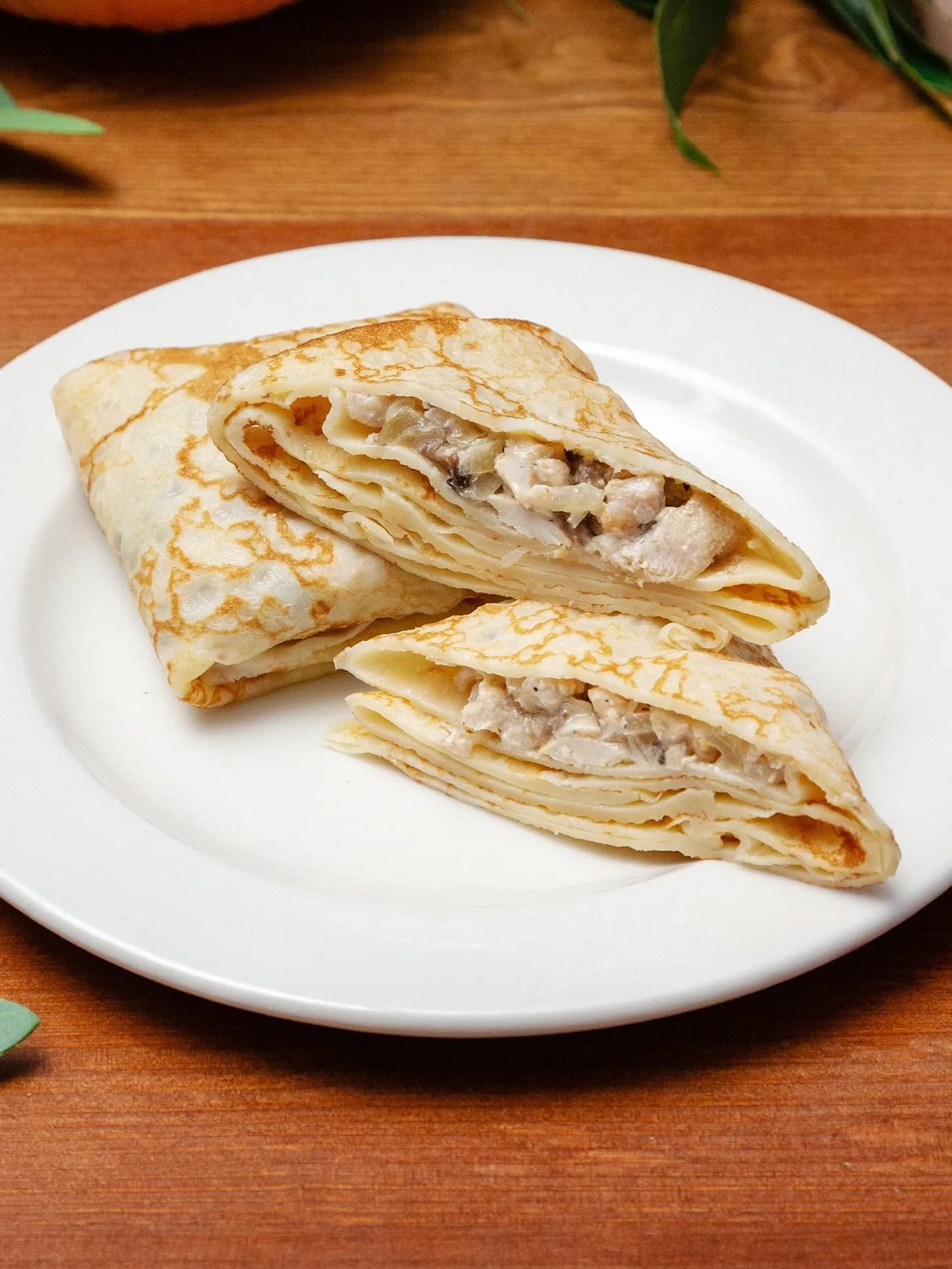 CREPES DE POLLO Y CHAMPIÑONES