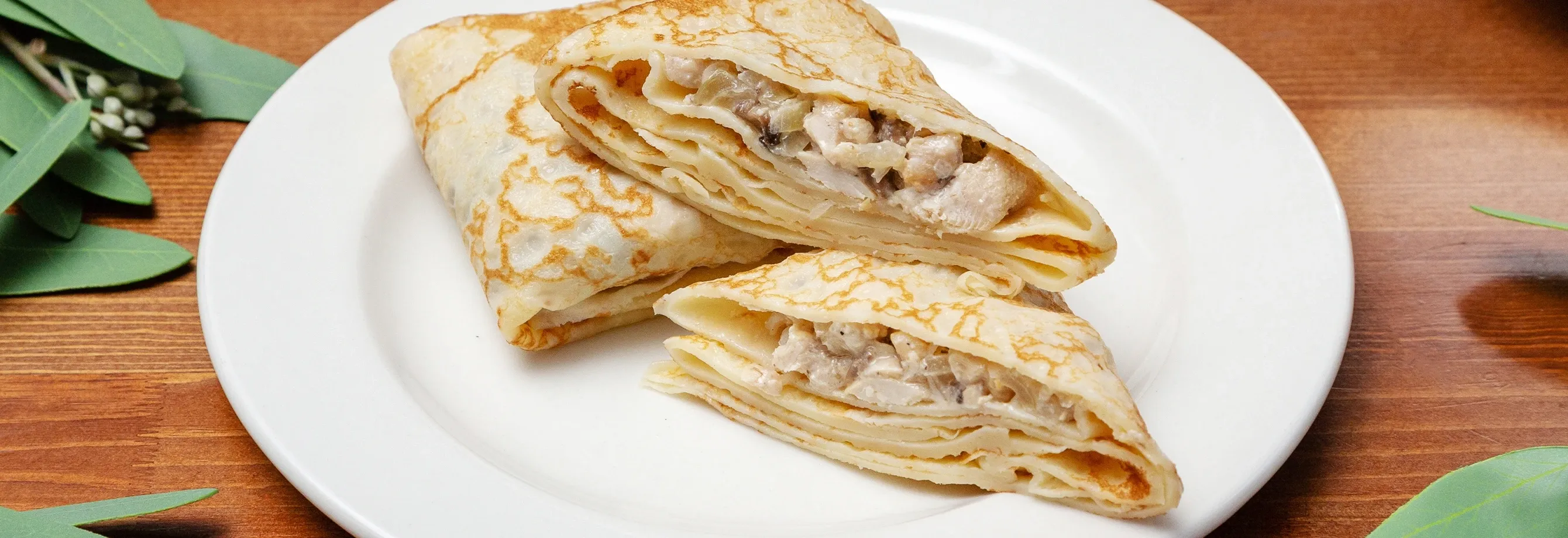 CREPES DE POLLO Y CHAMPIÑONES