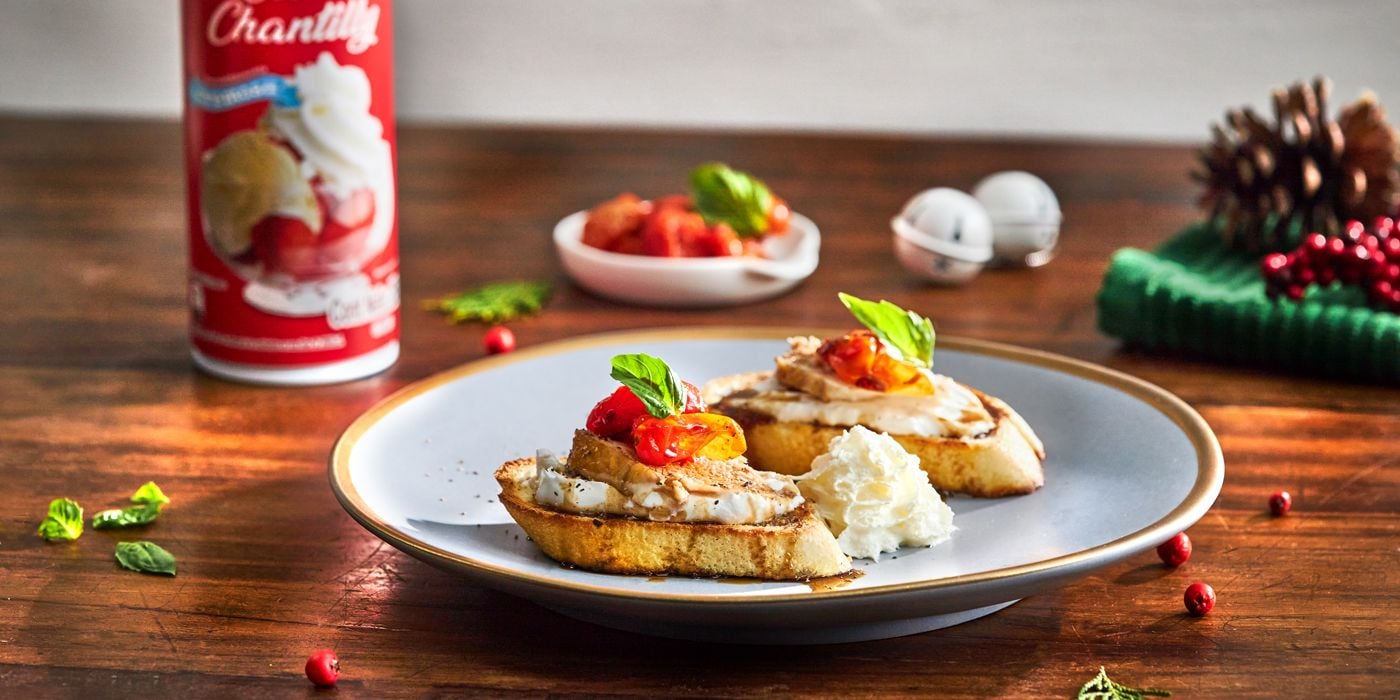 Receta de Bruschetta de tomates, cena navideña