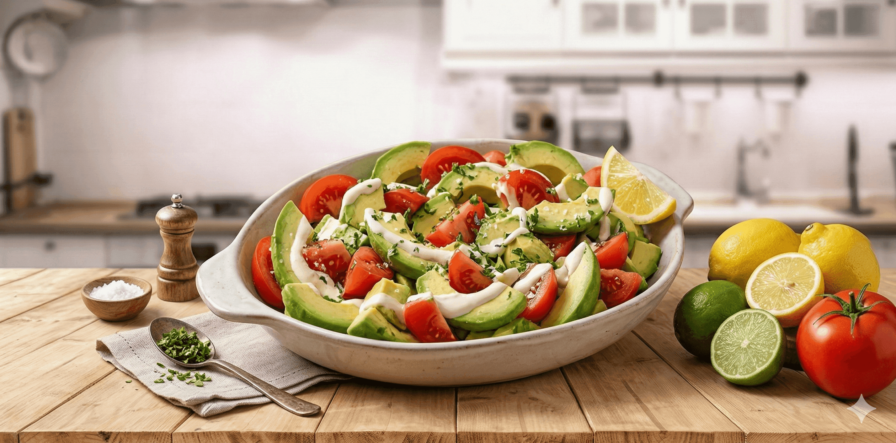 Ensalada de tomate y aguacate