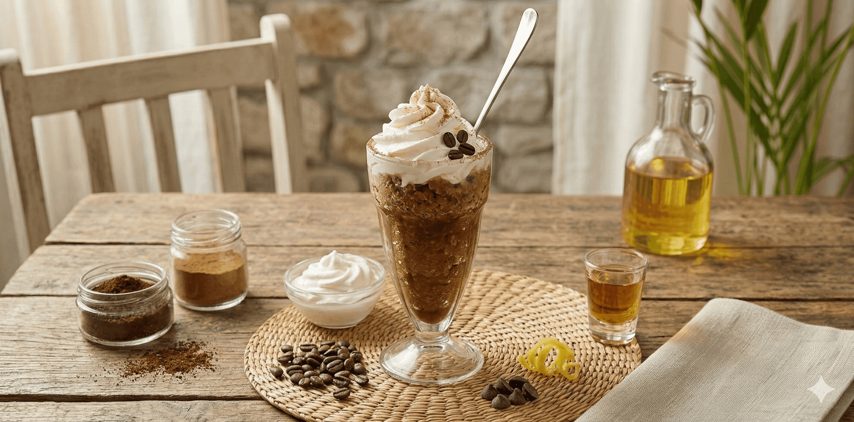 Granizado de café con crema chantilly