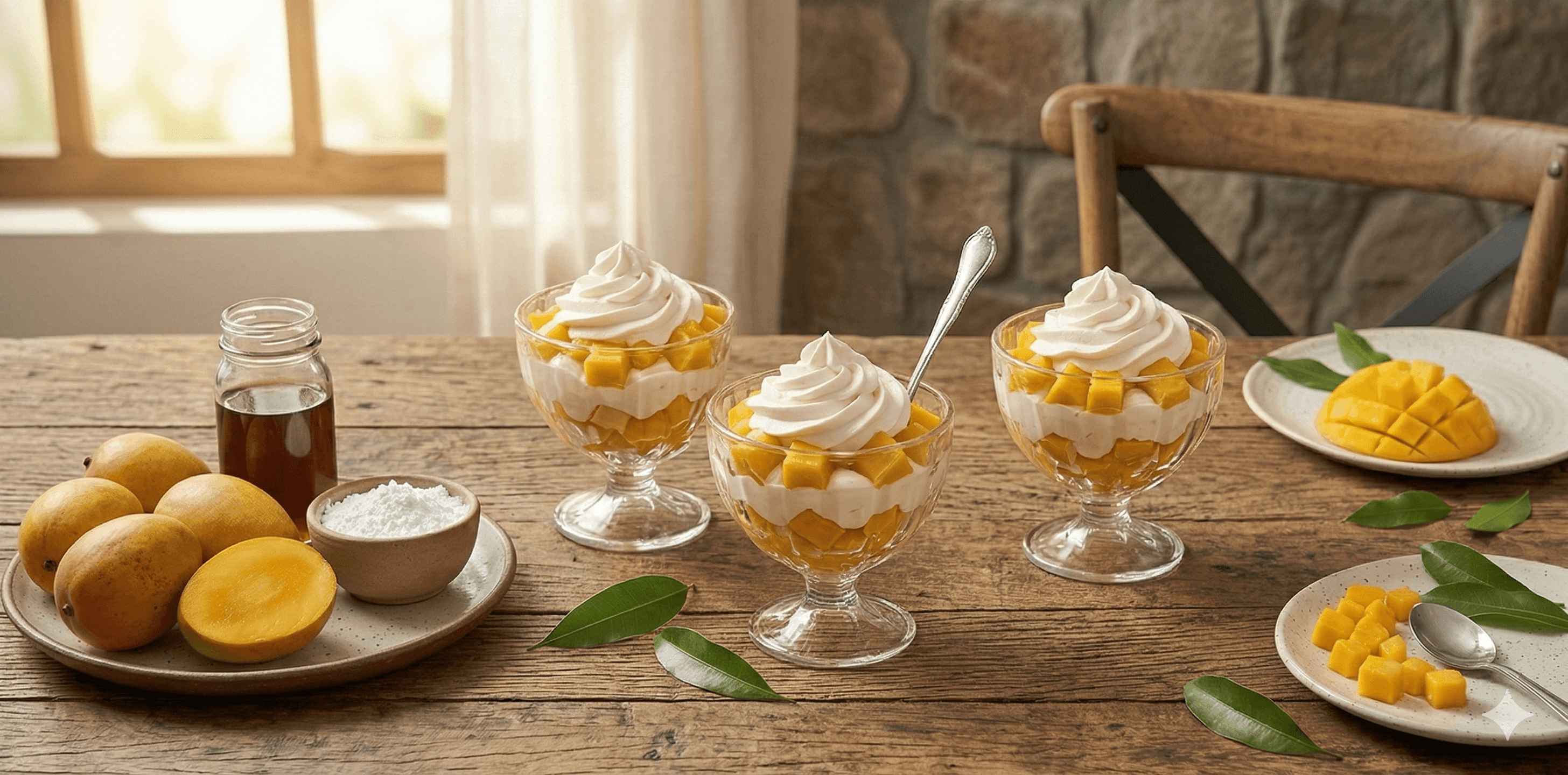 Mangos con crema