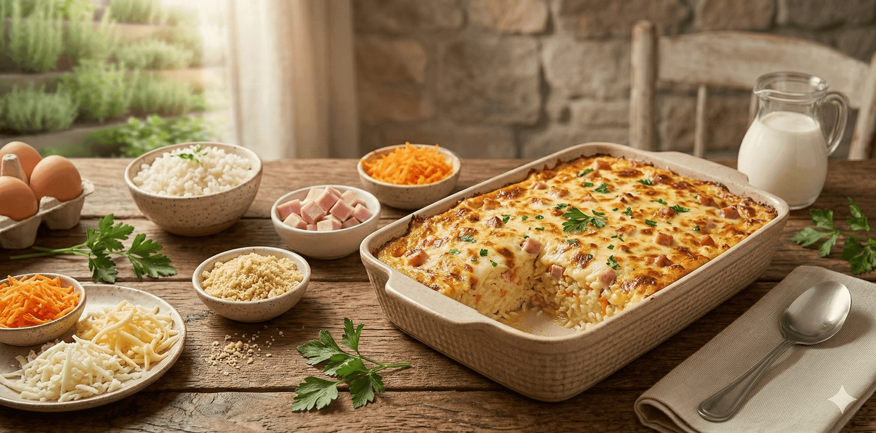 Arroz al horno con crema