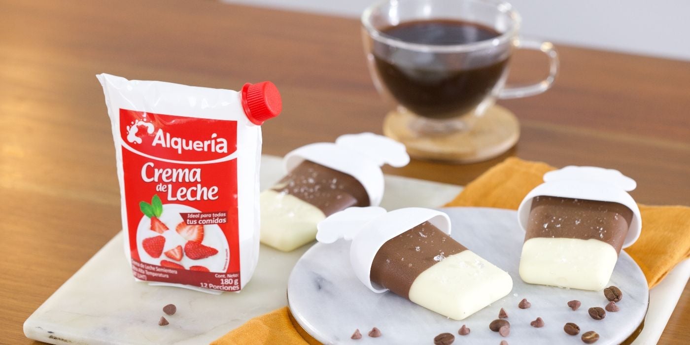 Paleta de moca con Crema de leche
