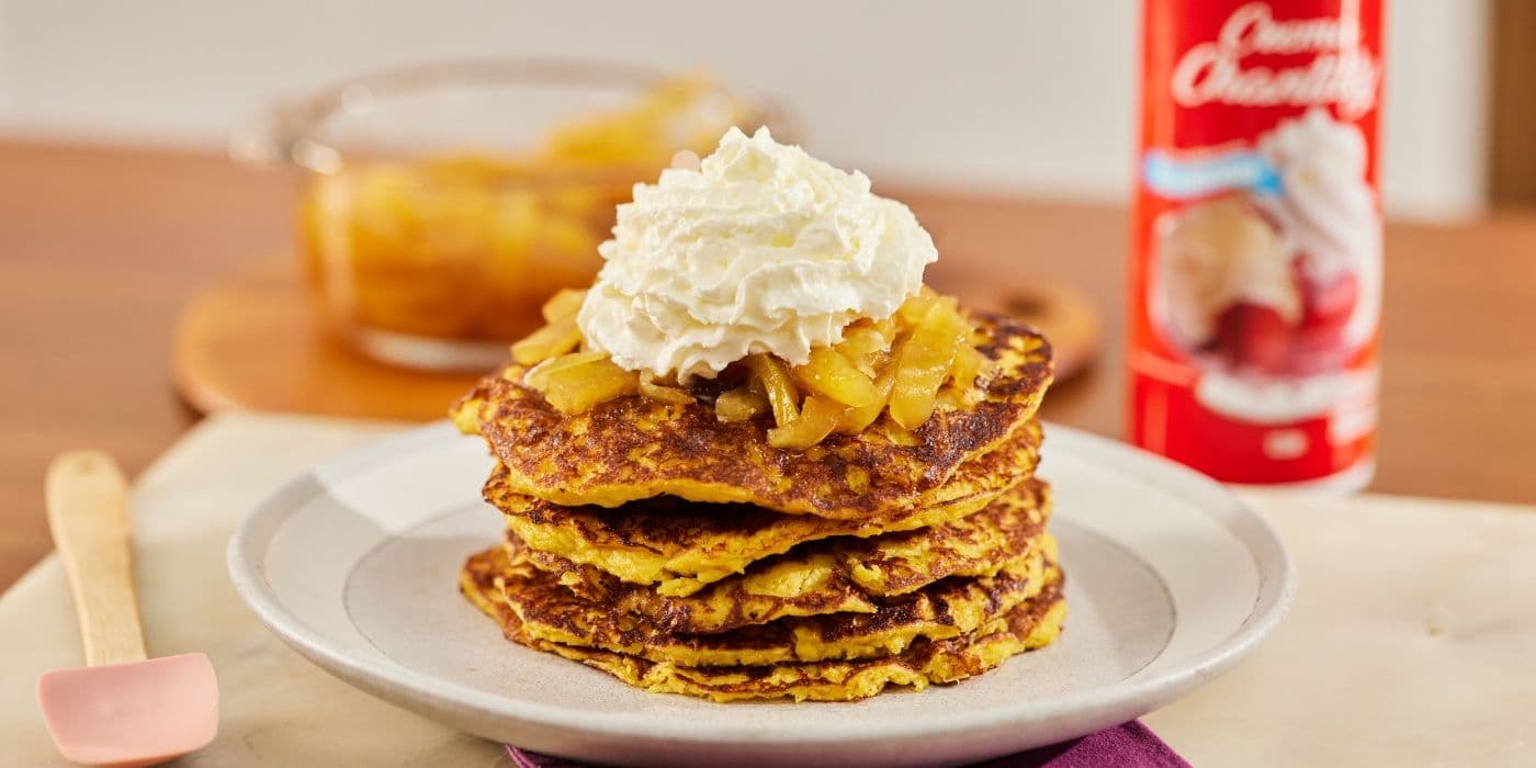 Pancakes de choclo con dulce de papayuela