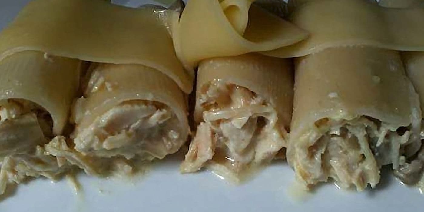 Canelones de pollo