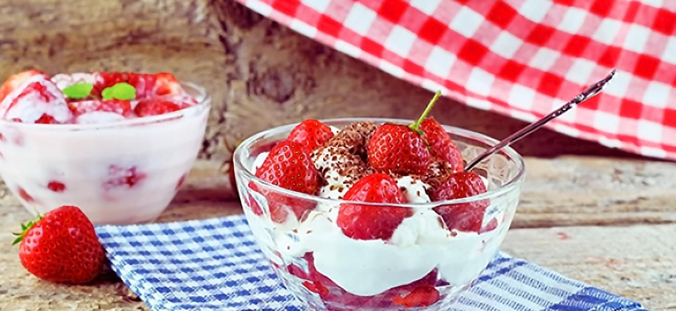 Crema de fresas y chocolate