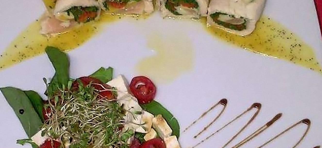 Enrollados con crema de maracuyá