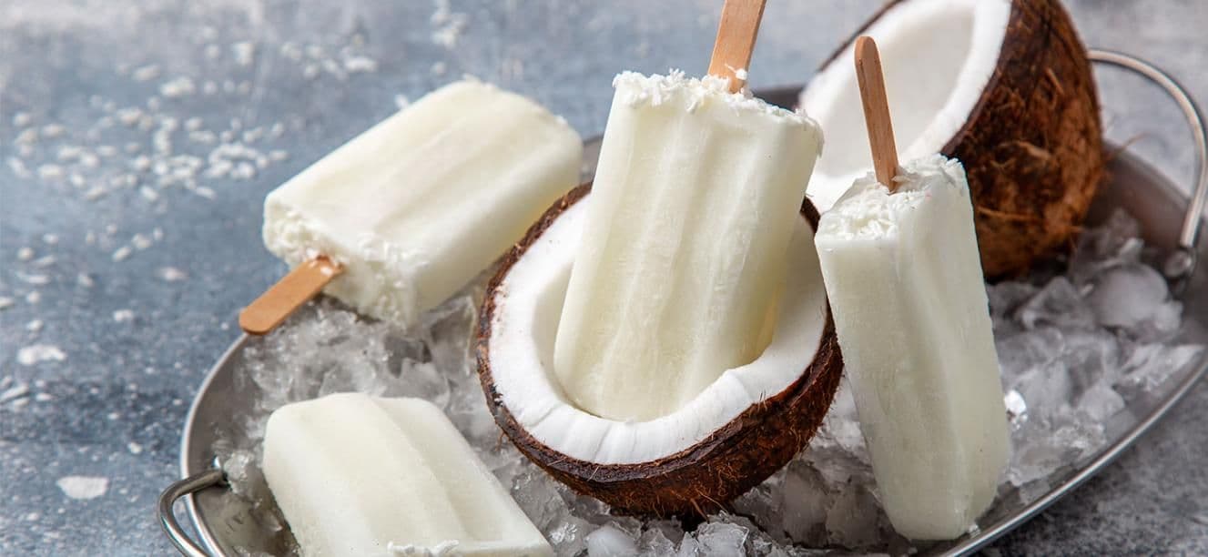 Paletas de cafe y coco