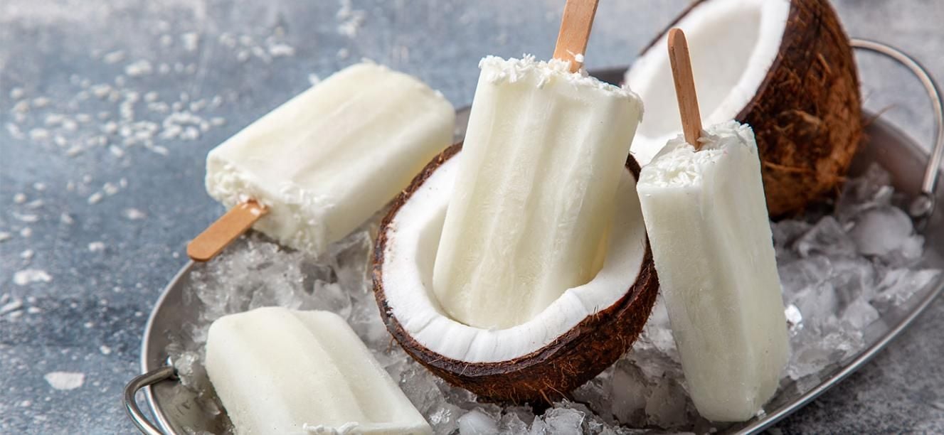 Paletas de cafe y coco