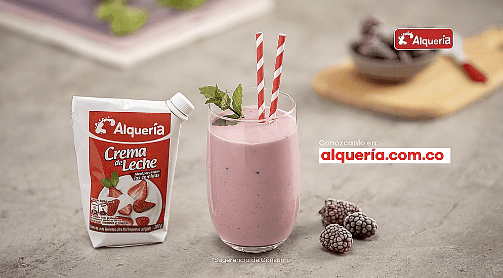 Batido cremoso de mora