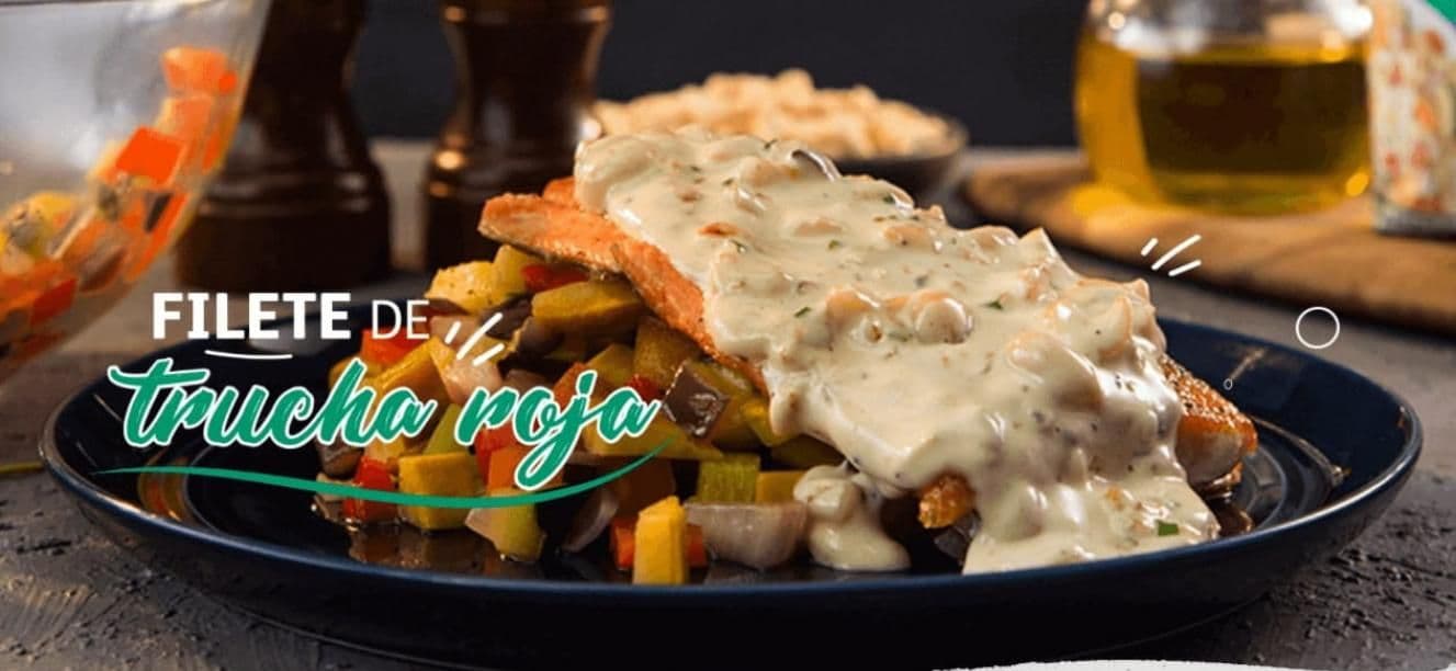 Pescado filete de trucha roja