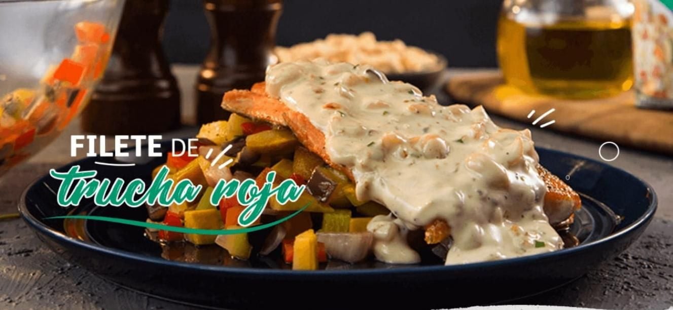 Pescado filete de trucha roja