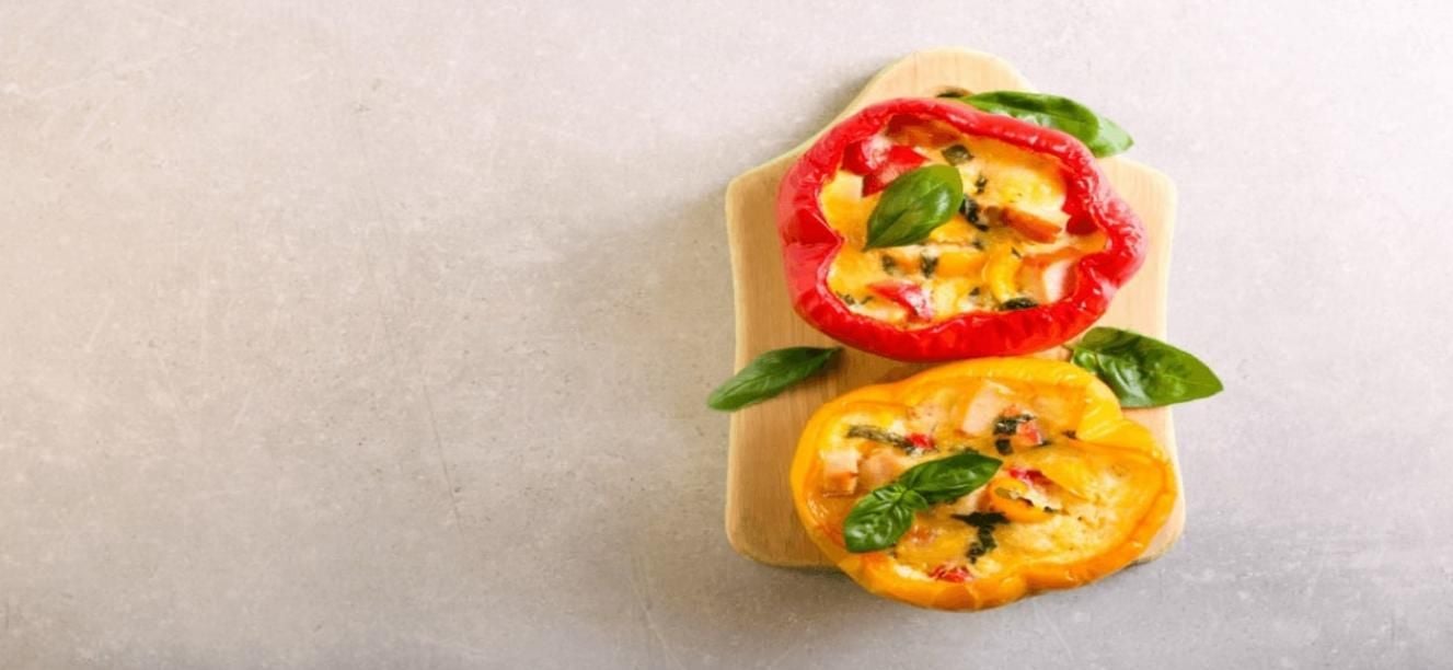 Pimentones rellenos con pollo