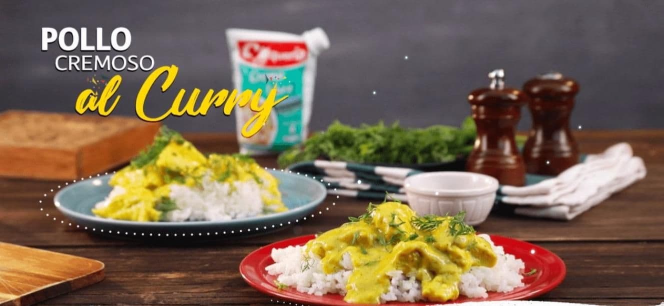 Pollo cremoso al curry