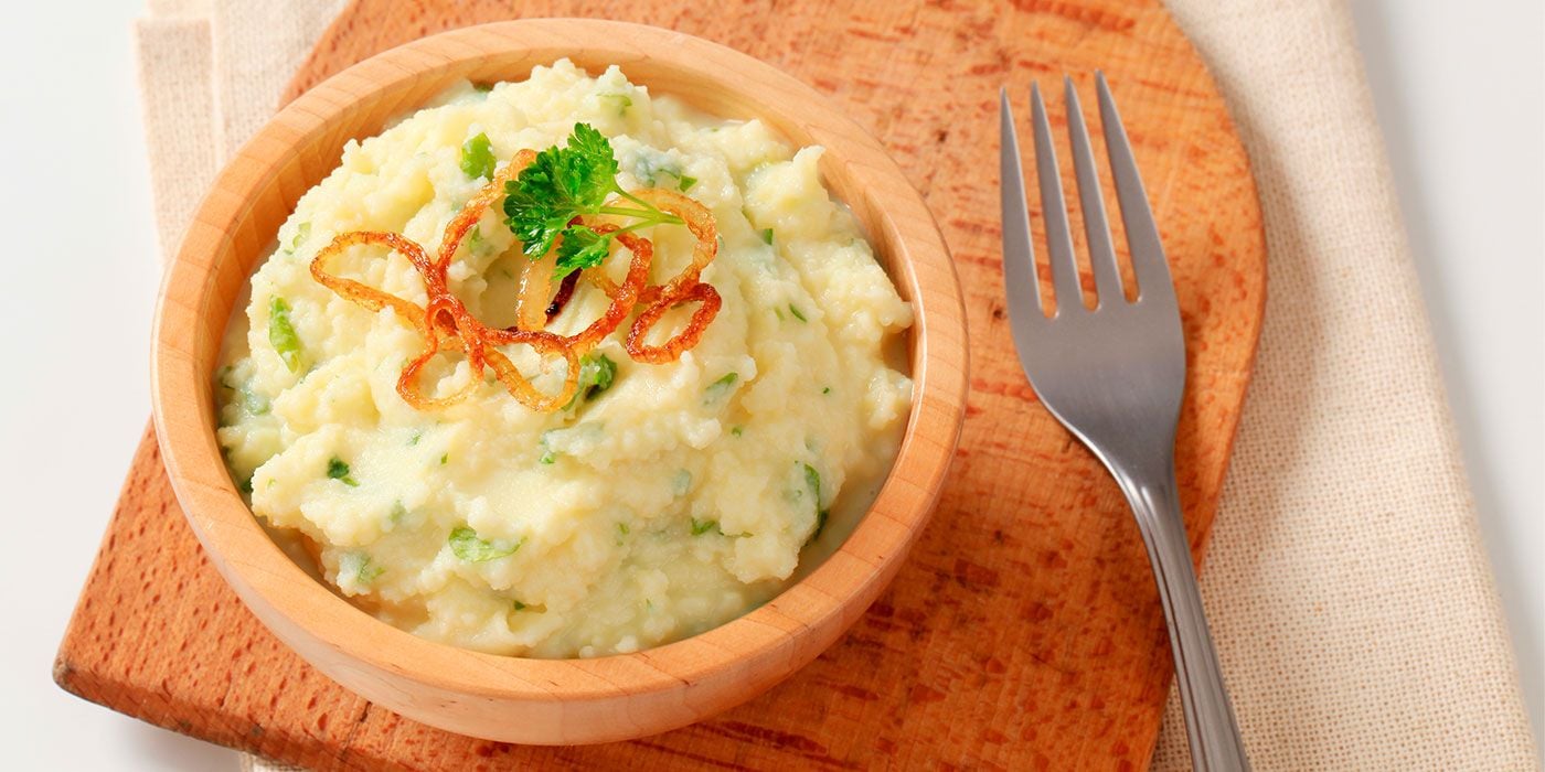 Puré de papas al ajillo