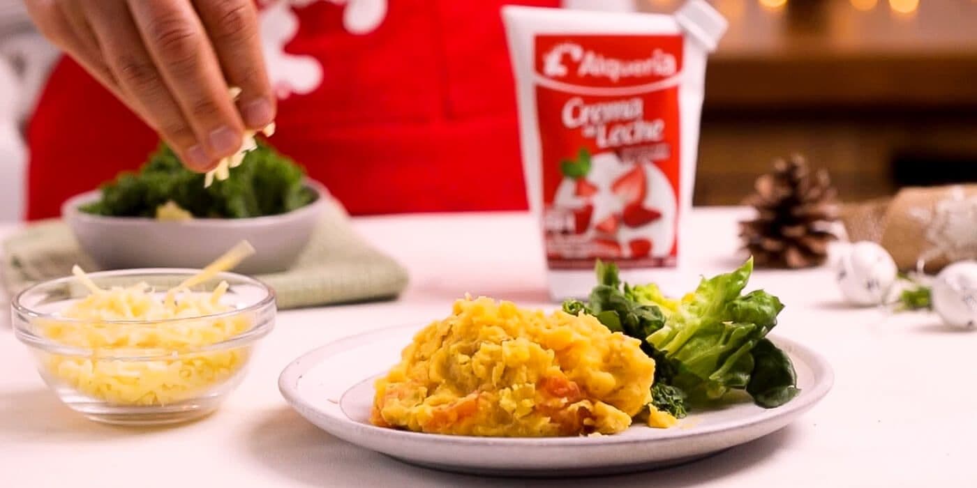 Puré rústico de papa criolla y tomate rostizado