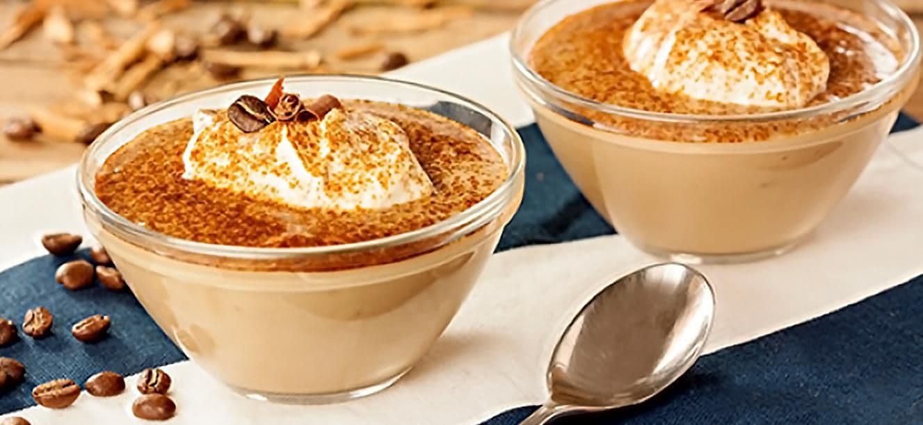 Postre cremoso mocaccino