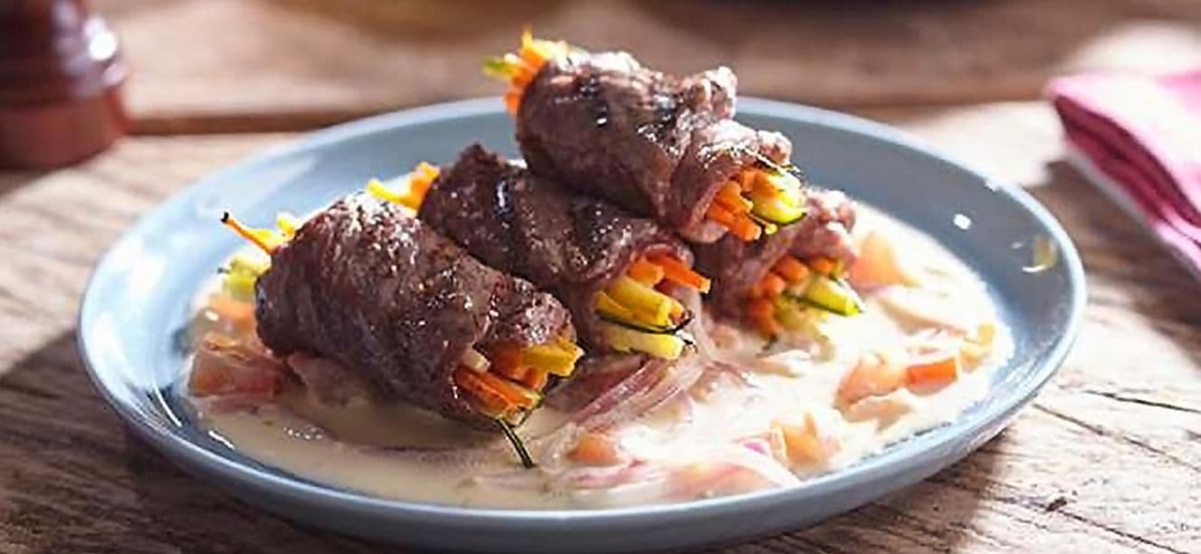 Rollitos de carne a la italiana