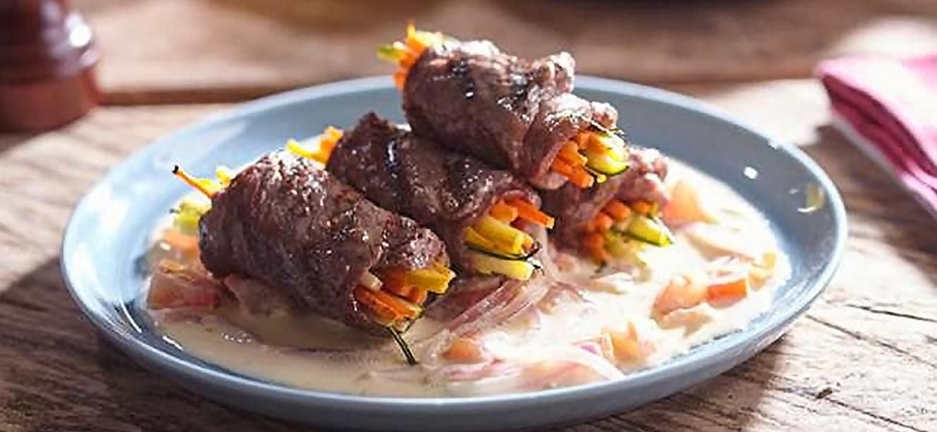 Rollitos de carne a la italiana