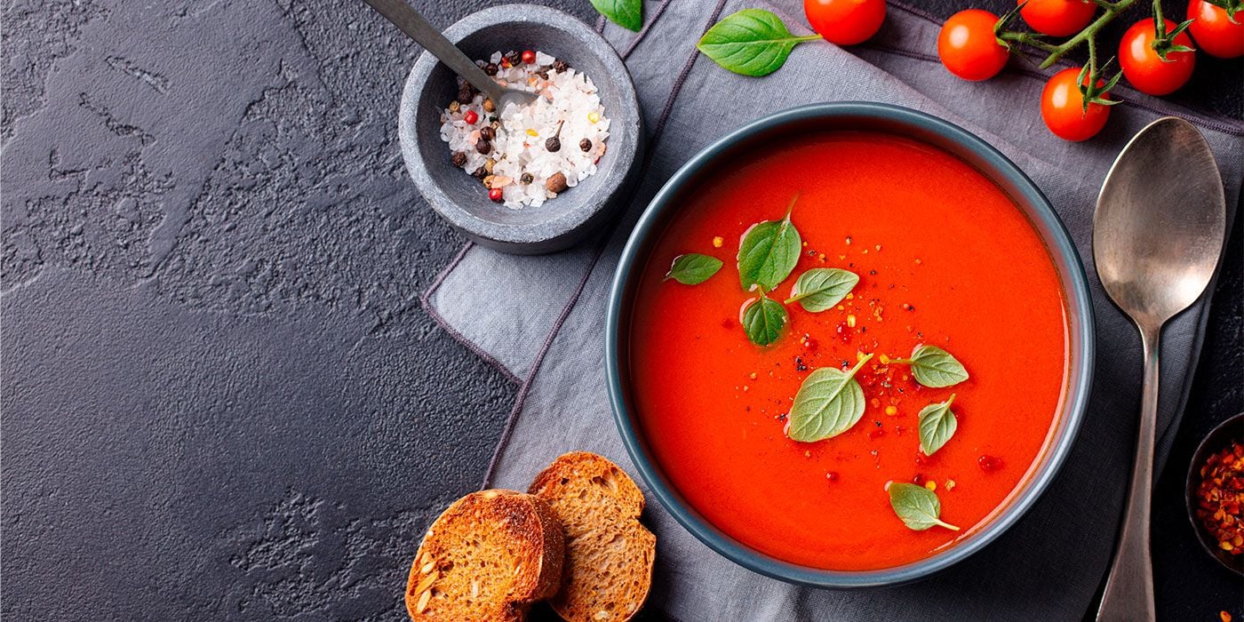 Sopa fácil de tomates