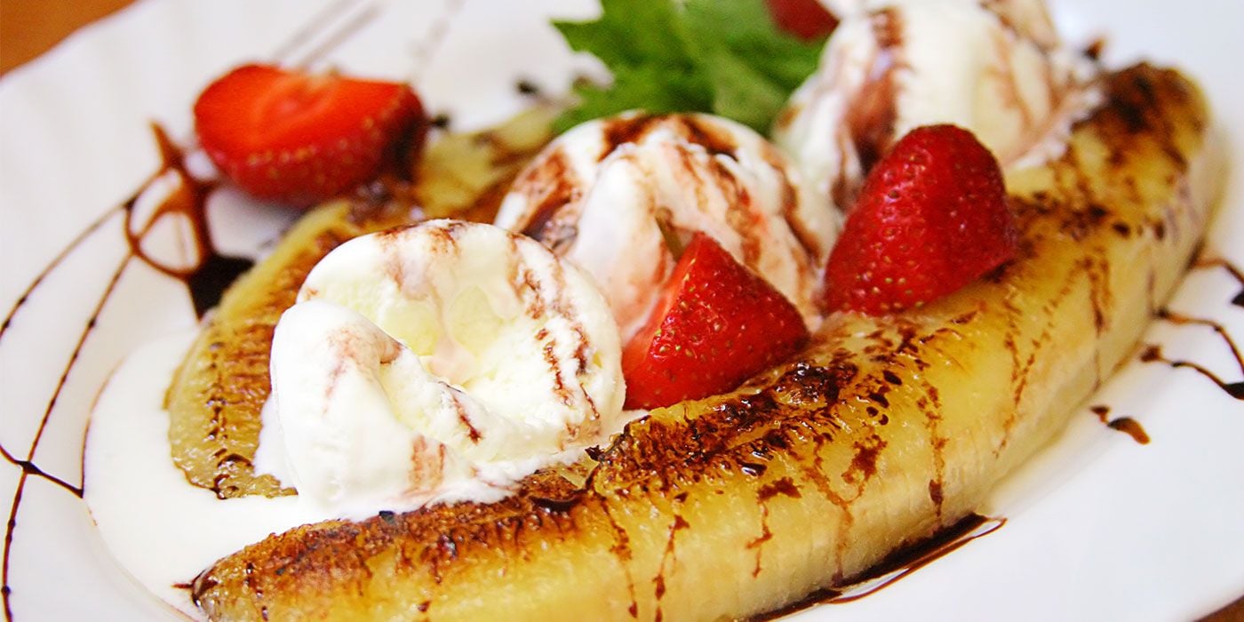 Torta de banana split