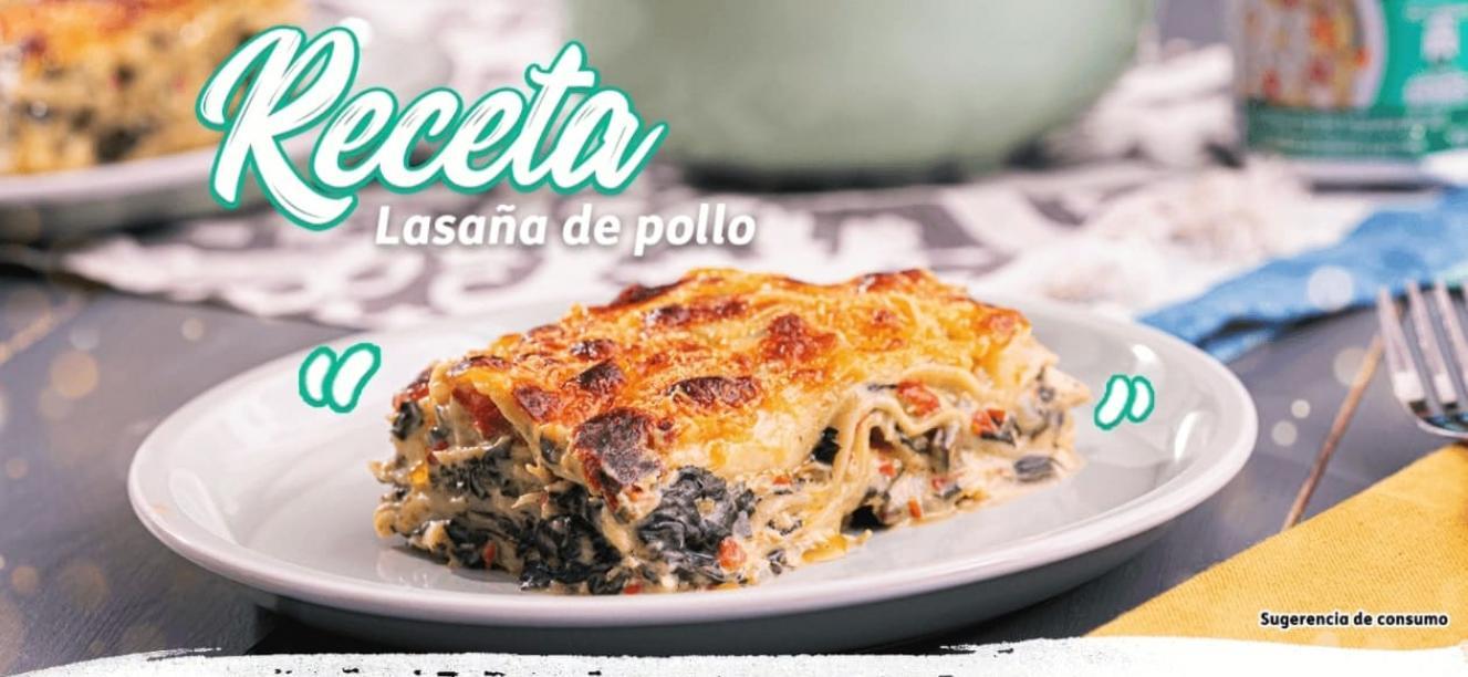 Receta de lasaña de pollo con crema de leche Alquería