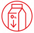 Bajo en grasa Actigest Fresa icono rojo Bajo en grasa Actigest Fresa