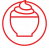 Icono rojo preparaciones Crema Libre Alquería
