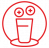Icono rojo vitaminas bebida de almendras Alquería