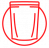 Icono Rojo Bolsa Rígida Leche en Polvo Alquería
